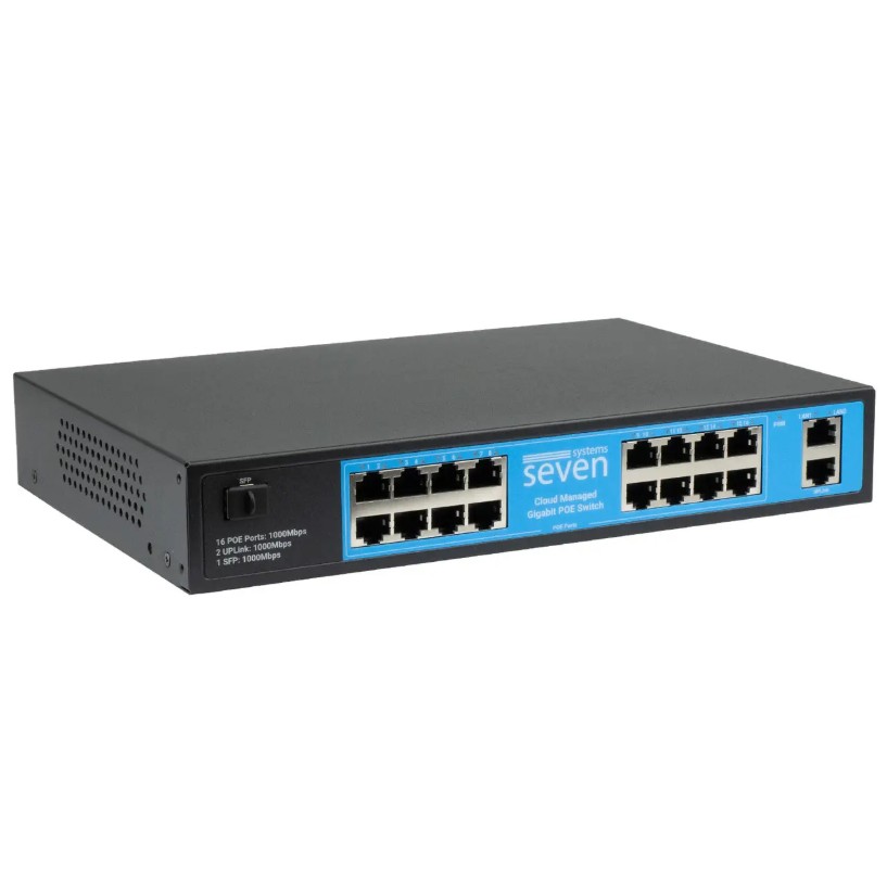 Хмарно керований гігабітний 19-ти портовий PoE комутатор SEVEN GPS316